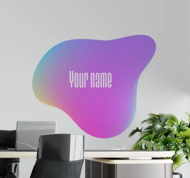 Personalised logo gradient fluid  Custom Sticker - TenStickers
