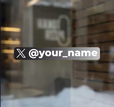 personalised X Twitter icon shop window sticker - TenStickers