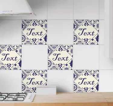 Personalized delfts blue tile transfer - TenStickers