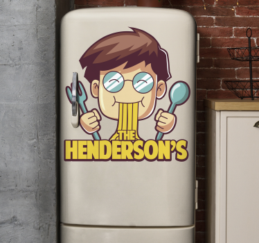 personalized yummy fridge wrap - TenStickers