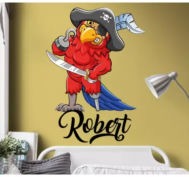 Pet wall art buccaneer parrot sculpture - TenStickers