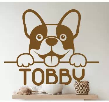 Pet wall art cute dog face - TenStickers
