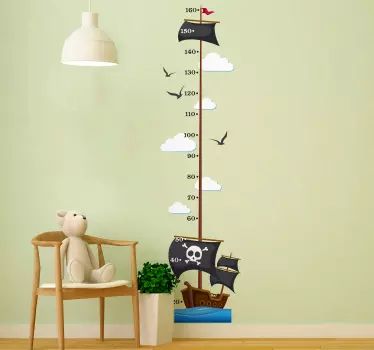 Pirate Ship Height Chart wall sticker - TenStickers