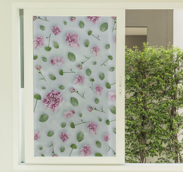 Plants flowers window decal - TenStickers