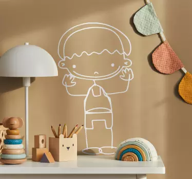 Playful Child Character wall stickers for kid - TenStickers