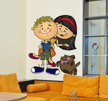People sticker playful kids characters - TenStickers