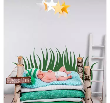 Playful Grass Background wall stickers for kid - TenStickers