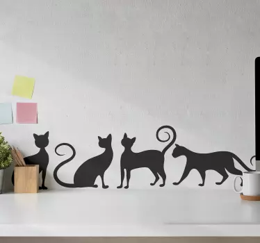 Playing cats wall decor - TenStickers