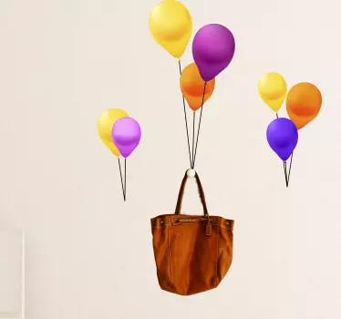 Balloon basket wall decor - TenStickers