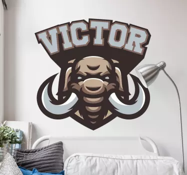Powerful Mammoth Icon object sticker - TenStickers