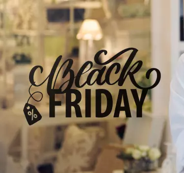 Pretty Black Friday with tags decal black friday - TenStickers