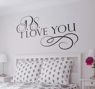 PS I love you valentine´s day  wall decor - TenStickers