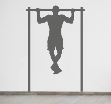 Pull Ups Fitness Wall Sticker - TenStickers