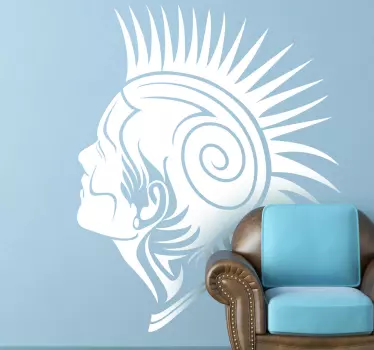 Punk Head Sticker - TenStickers