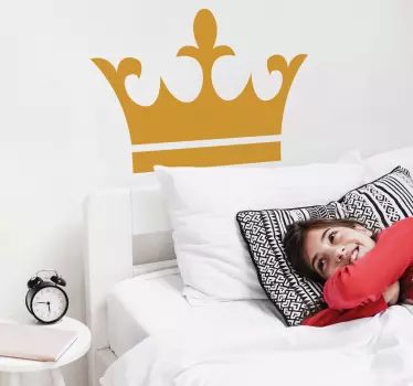 Queen royal crown wall sticker for bedroom - TenStickers