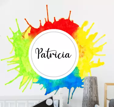 Quote sticker colorful splash circle - TenStickers