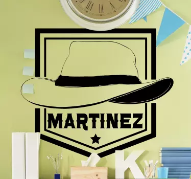 Quote sticker custom name hat design - TenStickers