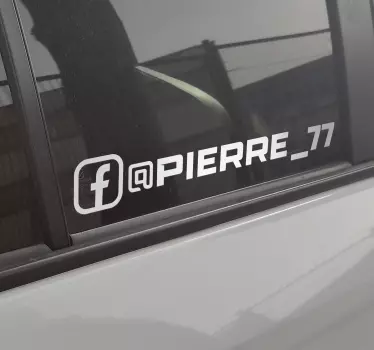 racing facebook car sticker - TenStickers