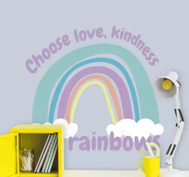 Rainbows inspirational quote stickers - TenStickers