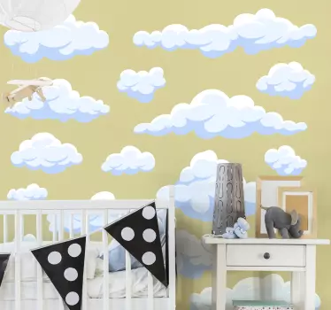 Realistic clouds Kids Bedroom Decal - TenStickers