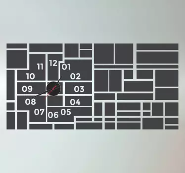 Rectangles Wall Clock Stickers - TenStickers