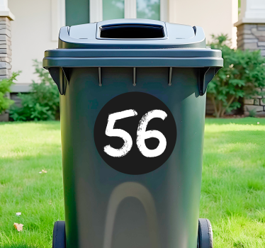 Recycling decal for bin 1-10 number label - TenStickers