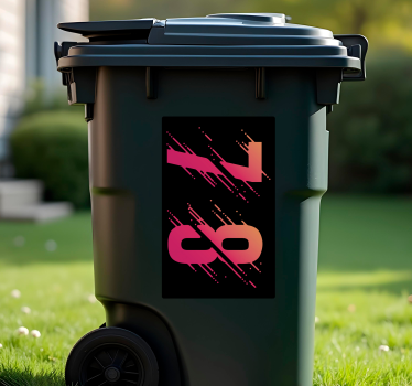 Recycling decal for bin colorful splash design - TenStickers