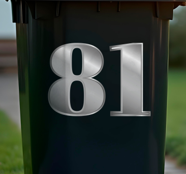 Recycling decal for bin house number label - TenStickers