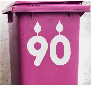 Recycling decal for bin number candle design - TenStickers