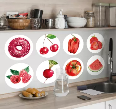 Red  food wall sticker - TenStickers