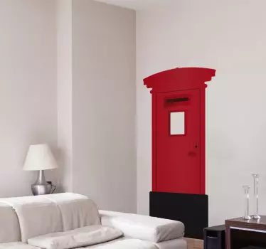 Red Post Box Sticker - TenStickers
