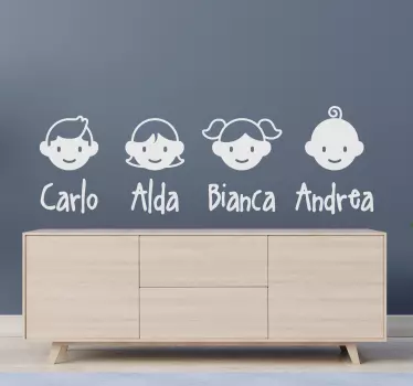 Relatives text wall decal - TenStickers