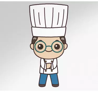 Restaurant sticker cute chef character - TenStickers