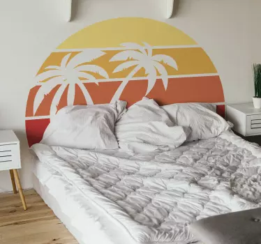 Retro sunset wall decal - TenStickers