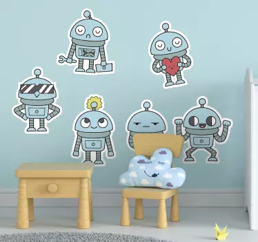 Robots Pack Kids Bedroom Wall decal - TenStickers