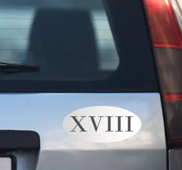 Roman number decal for car - TenStickers