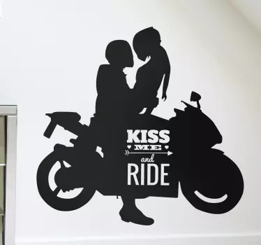 Romantic bikers Living Room Wall Decor - TenStickers