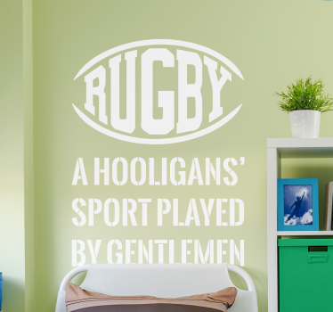 Rugby Text Sticker - TenStickers