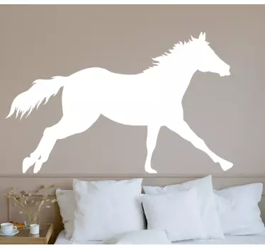 Running horse wallpaper sticker - TenStickers