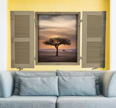 Sahara Countryside Wall Mural Sticker - TenStickers