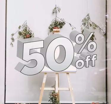 Sales promotion personalized window decal - TenStickers