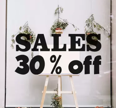 Sales sticker 30% discount - TenStickers