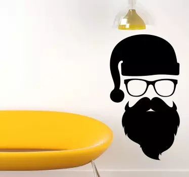 Santa Silhouette Christmas Decal - TenStickers