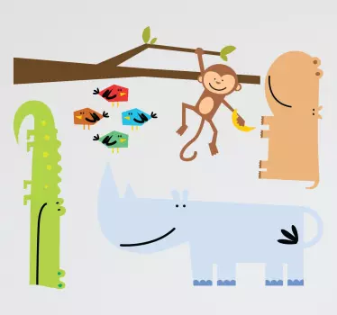 Savannah Animals Decal Set - TenStickers