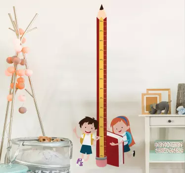 School meter decorative height chart wall sticker - TenStickers