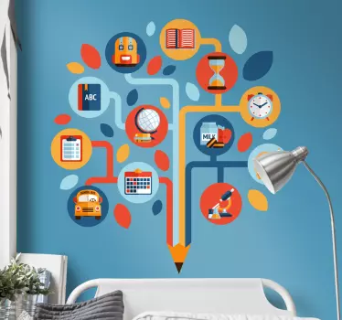 Science Tree Educational Sticker - TenStickers