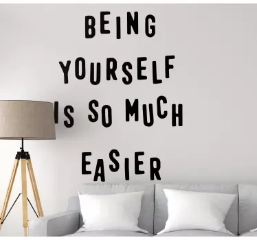 Self love message quote wall decal - TenStickers