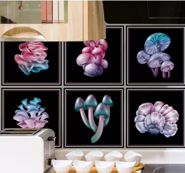 Set of magic mushrooms tile transfer - TenStickers