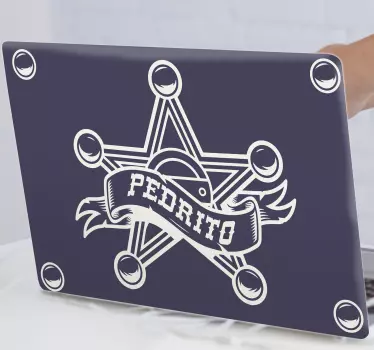 Sheriff with name  laptop skin - TenStickers