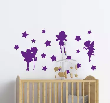 Shining stars fairy dust angel sticker - TenStickers